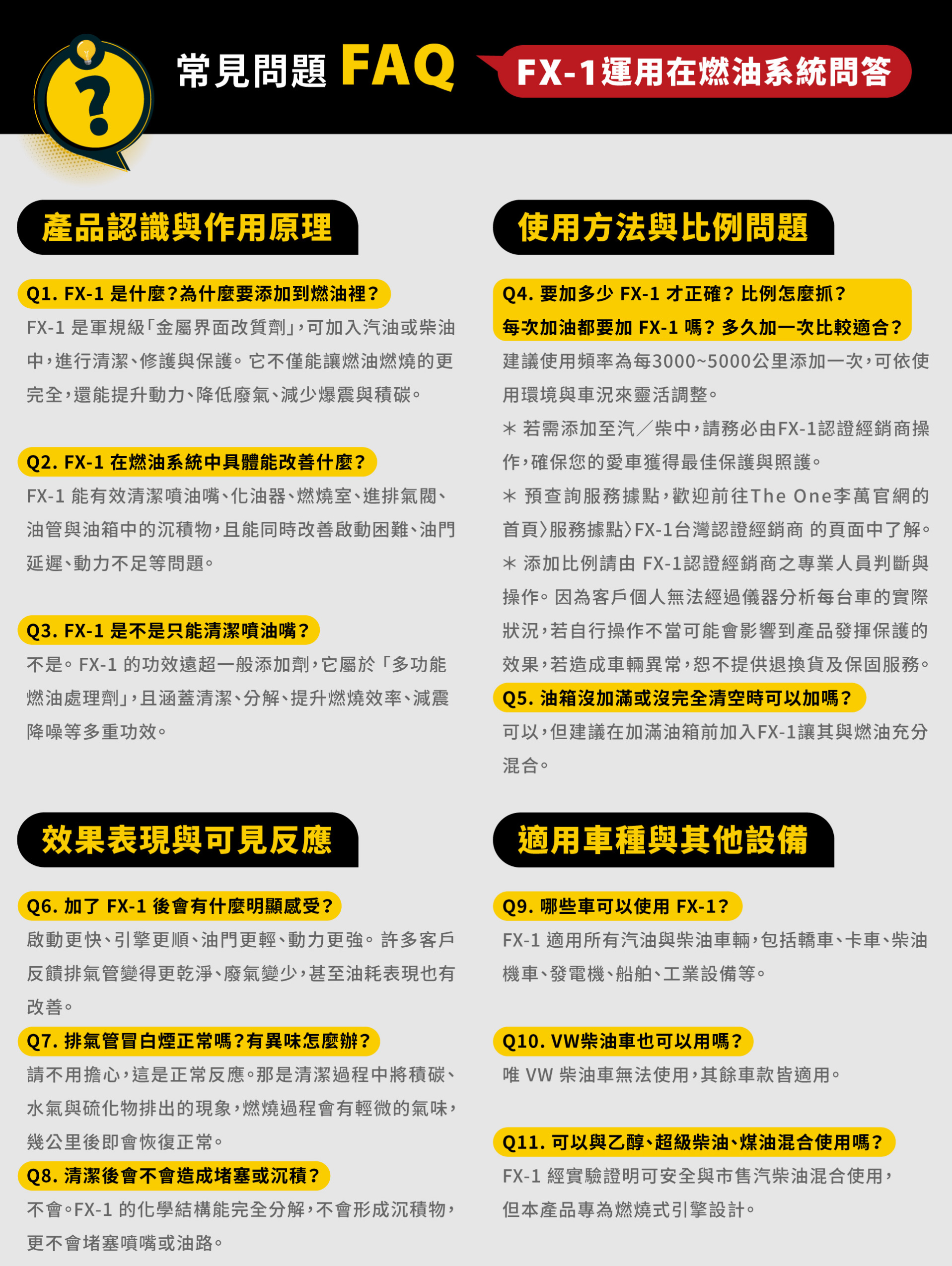 FX 1常見問題FQA 01【運用在燃油系統】1 0